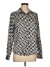 George Houndstooth Silver Long Sleeve Blouse Size M - photo 1