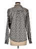 George Houndstooth Silver Long Sleeve Blouse Size M - photo 2