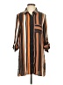 Como 100% Polyester Stripes Orange 3/4 Sleeve Blouse Size S - photo 1