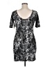 Bongo Graphic Silver Cocktail Dress Size XL - photo 2