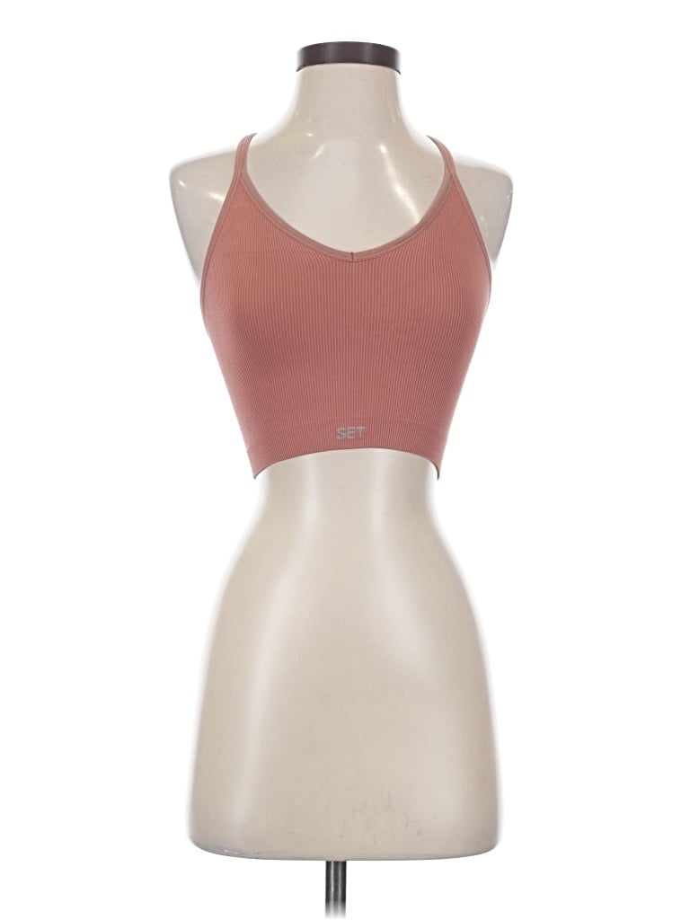 Pre-owned Set Active Tank Top Pink Halter Neckline Tops