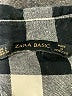 Zara Basic Checkered-gingham Black Long Sleeve Button-Down Shirt Size L - photo 7