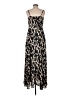 AaKaa 100% Polyester Animal Print Black Casual Dress Size M - photo 2