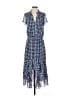 1.State Checkered-gingham Blue Casual Dress Size S - photo 1
