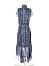1.State Checkered-gingham Blue Casual Dress Size S - photo 2