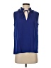 Ann Taylor LOFT 100% Polyester Blue Sleeveless Blouse Size S - photo 1
