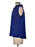 Ann Taylor LOFT 100% Polyester Blue Sleeveless Blouse Size S - photo 5
