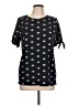 Ann Taylor LOFT Black Short Sleeve Blouse Size L - photo 1