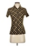 EP Pro Argyle Brown Short Sleeve Blouse Size S - photo 1