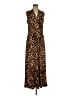 Boston Proper Animal Print Brown Casual Dress Size M - photo 1
