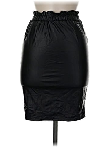Rainbow Faux Leather Skirt (view 1)