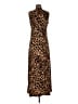 Boston Proper Animal Print Brown Casual Dress Size M - photo 2