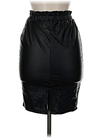 Rainbow Faux Leather Skirt (view 2)