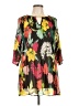 Roaman's 100% Polyester Floral Black Casual Dress Size 12W - photo 1