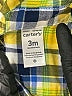 Carter's 100% Cotton Plaid Yellow Long Sleeve Button-Down Shirt 0-3 MO / 3 MO - photo 3