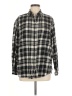Gap 100% Cotton Plaid Black Long Sleeve Button-Down Shirt Size M - photo 1