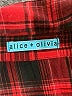 Alice + Olivia Plaid Red Long Sleeve Button-Down Shirt Size XL - photo 7