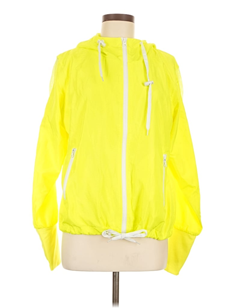 Pre-owned Zyia Active Windbreaker Jacket In Yellow