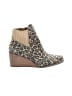 TOMS Animal Print Tan Ankle Boots Size 7 1/2 - photo 1