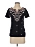 Talbots 100% Cotton Black Short Sleeve Top Size XS - photo 1