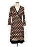 AB Studio Print Brown Casual Dress Size L - photo 1
