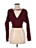 Unbranded Burgundy Long Sleeve Top Size M (estimated) - photo 2