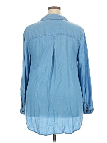 Jessica London Long Sleeve Button-Down Shirt (view 2)