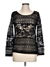 Dani Collection Black Long Sleeve Top Size L - photo 1