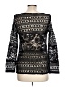 Dani Collection Black Long Sleeve Top Size L - photo 2