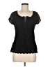 Bay Studio Black Short Sleeve Top Size M - photo 1