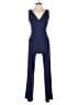 Nine West Solid Blue Jumpsuit Size 4 - photo 1