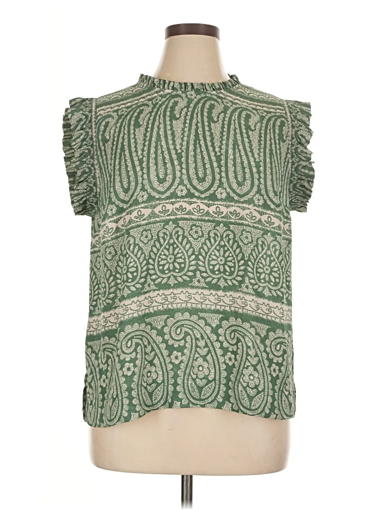 Pre-owned Dr2 Sleeveless Blouse In Green