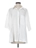 Zara White 3/4 Sleeve Button-Down Shirt Size S - photo 1