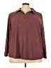 Berkshire Burgundy Long Sleeve Blouse Size 3X - photo 1