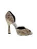 ROCHAS Paisley Camo Marled Green Tan Heels Size EU 37 1/2 - photo 1