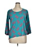 Jon & Anna Teal 3/4 Sleeve Top Size 1X - photo 1