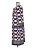 Studio One Graphic Purple Casual Dress Size L - photo 5