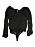 Socialite 100% Polyester Black Long Sleeve Blouse Size M - photo 1