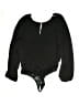 Socialite 100% Polyester Black Long Sleeve Blouse Size M - photo 2