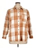 Universal Thread Plaid Tan 3/4 Sleeve Button-Down Shirt Size XL - photo 1