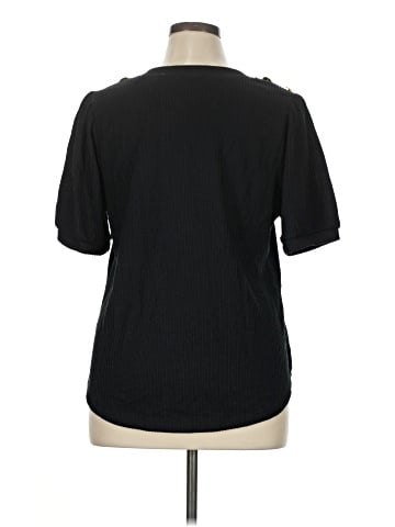 Como Black Short Sleeve Top (view 2)