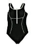Unbranded Graphic Black One Piece Swimsuit Size S - photo 1