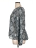 Eyeshadow Silver Long Sleeve Blouse Size XL - photo 5