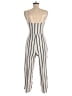 Bershka Stripes Ivory Jumpsuit Size M - photo 2