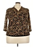Croft & Barrow Gold 3/4 Sleeve Blouse Size 2X - photo 1