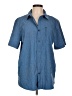 ZeroXposur Blue Short Sleeve Blouse Size L - photo 1
