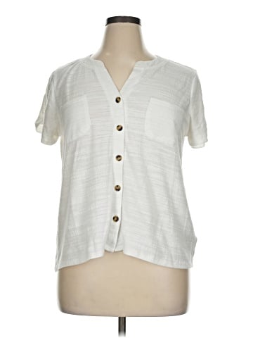 Cable & Gauge Short Sleeve Blouse (view 1)