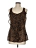 Mine Brown Sleeveless Blouse Size M - photo 1