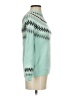 Ann Taylor LOFT Chevron-herringbone Teal Pullover Sweater Size S - photo 4