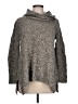 Eight Eight Eight 100% Cotton Tweed Gray Turtleneck Sweater Size L - photo 1